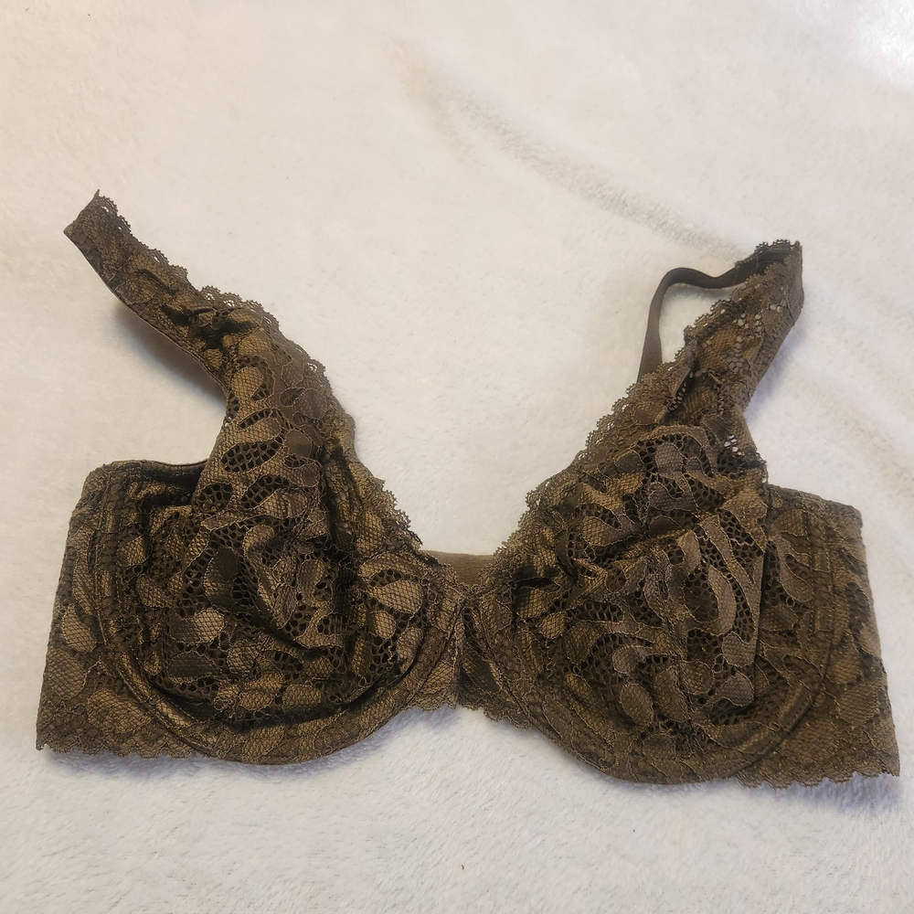 Elegant Lace Bra Green Olive